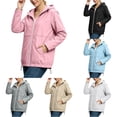 thumbnail image 1 of Unir Casual Snap Front Windbreaker Jacket for Women, Stand Collar, Durable Nylon Everyday Outerwear with Pockets, 1 Piece, S-XXL, Plus Size Friendly, 1 of 6