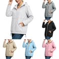 thumbnail image 1 of Unir Casual Snap Front Windbreaker Jacket for Women, Stand Collar, Durable Nylon Everyday Outerwear with Pockets, 1 Piece, S-XXL, Plus Size Friendly, 1 of 6