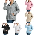 thumbnail image 1 of Unir Casual Snap Front Windbreaker Jacket for Women, Stand Collar, Durable Nylon Everyday Outerwear with Pockets, 1 Piece, S-XXL, Plus Size Friendly, 1 of 6