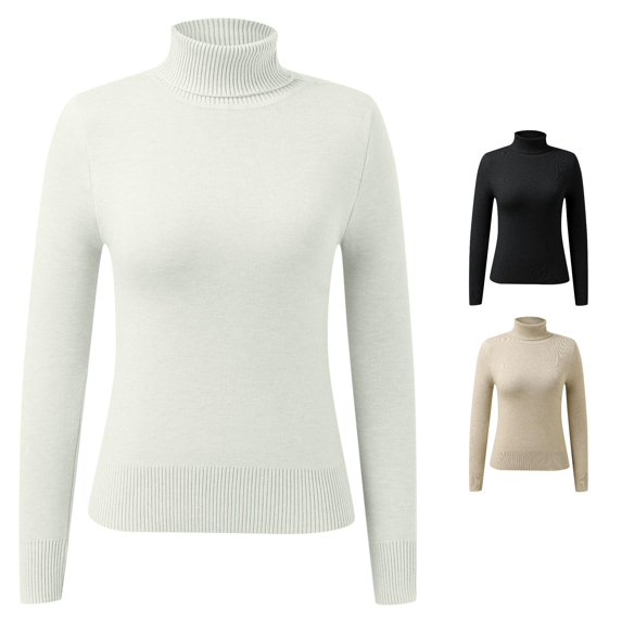 Unir Fall Sweaters, Velvet Lined Turtleneck Knitted Pullover, Slim Long Sleeve Warm Base Layer Tops, Everyday Cool‑Season Knitwear, 1 Piece Garment, S‑XL, True To Size