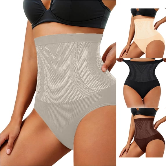 Unir High Waist Tummy Control Lifting Shapewear Brief, Seamless Mesh Panel Body Shaper Panty, Stretch Nylon Everyday Shaping Underwear, 1 Piece, S-M-L-XL-XXL Plus Size Friendly