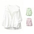 thumbnail image 1 of Unir Lightweight Summer Sun Shrug Jacket for Women, Hooded Zip Front, Breathable Polyester Casual Outerwear, 1 Piece, M-XXL, Plus Size Friendly, 1 of 7