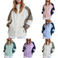 thumbnail image 1 of Unir Waterproof Hiking Soft Shell Jacket for Women, Hooded Windproof, Lightweight Outdoor Travel Coat, 1 Piece, L-XXXXL, Plus Size Friendly, 1 of 4