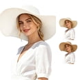 thumbnail image 1 of Unir Wide Brim UV Protection Sun Hat for Women, Floppy Paper Straw Beach Hat, Lightweight Summer Casual Hat, 1 Piece, One Size, 1 of 5