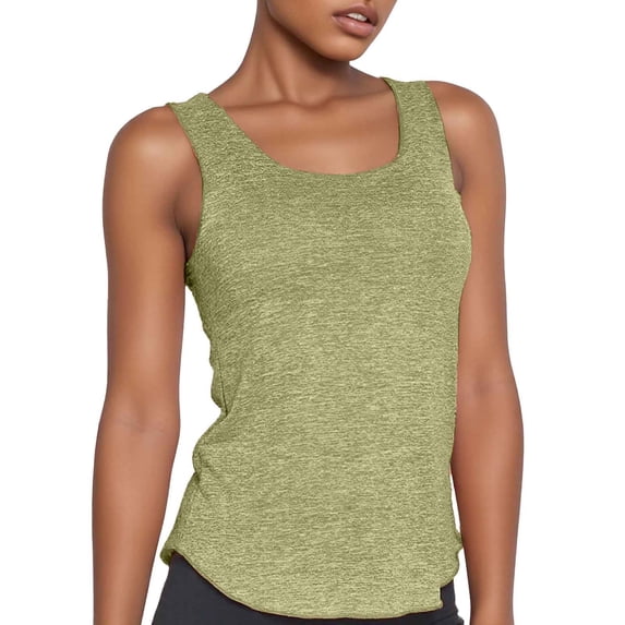 Unir Women's Heathered Sleeveless Workout Tank Top Scoop Neck Loose Fit Running Yoga Athletic Casual Shirt, 1 Piece, S-XL