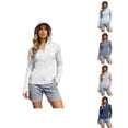 thumbnail image 1 of Unir Women's Lightweight Breathable Sun Protection Jacket, Full Zip Polyester Hooded Coat with Thumb Holes, 1 Piece, M-XXXXL Plus Size Friendly, 1 of 4