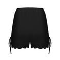 thumbnail image 1 of Unir Women’s Plus Size Lace Trim Modesty Biker Shorts, High Waist Stretchy Polyester Workout Safety Shorts, Black/White, M-XXXXXL, 1 of 4