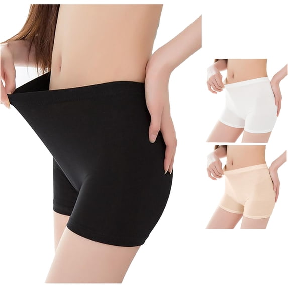 Unir Women's Seamless Under Dress Shorts, Mid Waist Anti-See-Through Safety Underwear, 1 Piece, S-XXL Plus Size Friendly