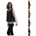 thumbnail image 1 of Unir Womens Vests Solid Knit V Neck Sleeveless Side Tie Pullover Cropped Sweater Vest S M L XL Basic Daily Warm Layering Top 1Pc, 1 of 4