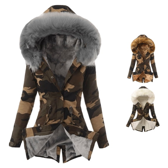 Unir Womens Winter Coats, Lined Hood Parka Jacket, Drawstring Waist SnapâFront Polyester Outerwear, 1âPack, SâXXL True to Size, Plus Size Friendly