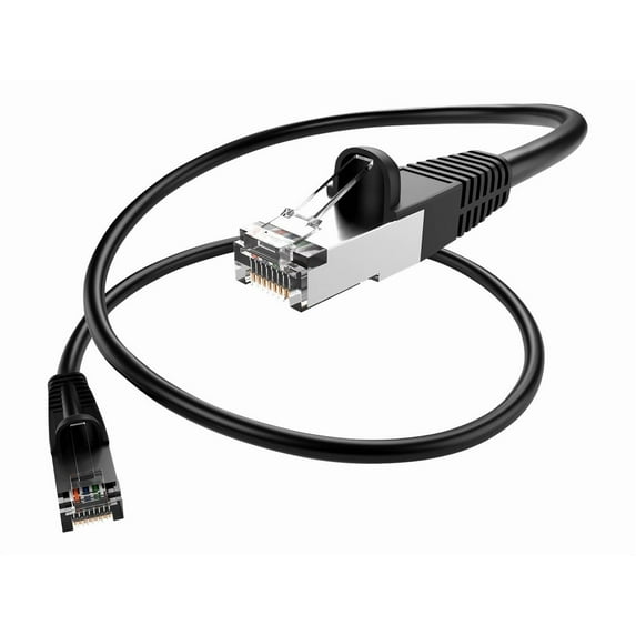 UNC Group - Patch cable - RJ-45 (M) to RJ-45 (M) - 5 ft - STP - CAT 5e - snagless, stranded - black