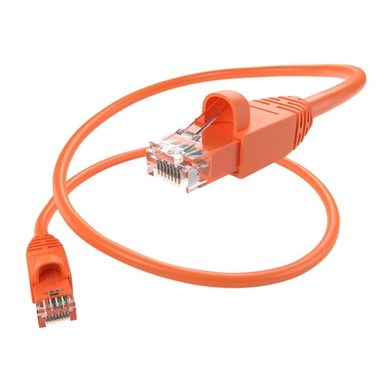 UNC Group - Patch cable - RJ-45 (M) to RJ-45 (M) - 4.57 m - UTP - CAT 6a - stranded - orange