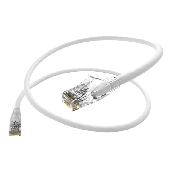 UNC Group Clearfit - Patch cable - RJ-45 (M) to RJ-45 (M) - 2.74 m - UTP - CAT 6 - snagless, stranded - white