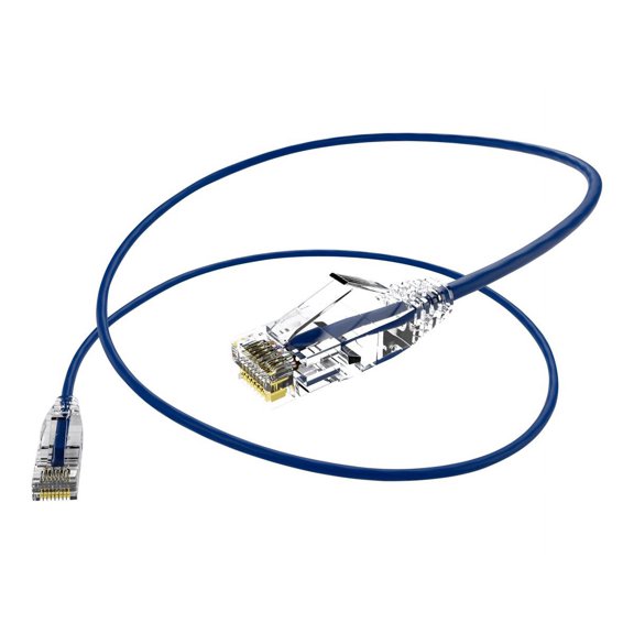 UNC Group Clearfit Slim - Patch cable - TAA Compliant - RJ-45 (M) to RJ-45 (M) - 20 ft - UTP - CAT 6 - booted, snagless, stranded - blue