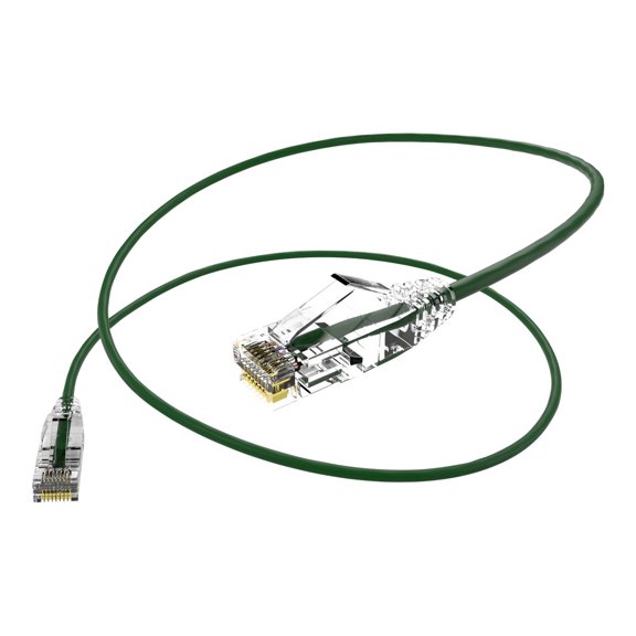 UNC Group Clearfit Slim - Patch cable - TAA Compliant - RJ-45 (M) to RJ-45 (M) - 10 ft - 0.1 in - UTP - CAT 6 - snagless, stranded - green