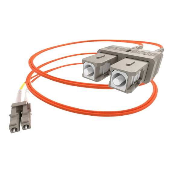 UNC Group - Network cable - LC multi-mode (M) to SC multi-mode (M) - 25 m - fiber optic - 50 / 125 micron - orange