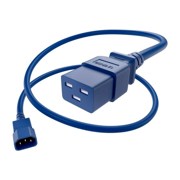 Unirise Server/Switch/PDU Power Cord, Heavy-Duty C14 to C19 Power Cord, 15A, 250V, 14/3 SJT - IEC60320 PC Cable for Computer Extensions, Monitor, PSU - C14 Male to C19 Female Connector Power Cable