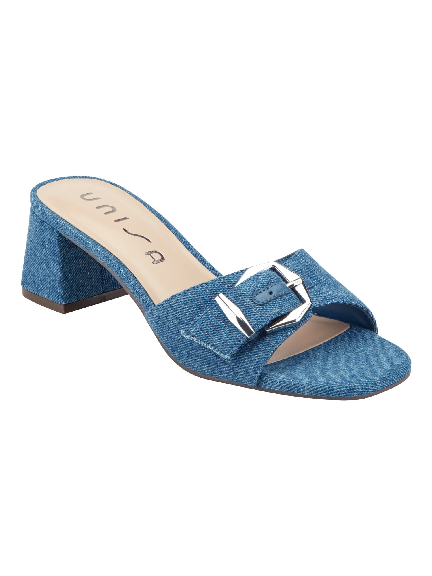 Unisa Women's Variten Slide On Block Heel Buckle Sandal