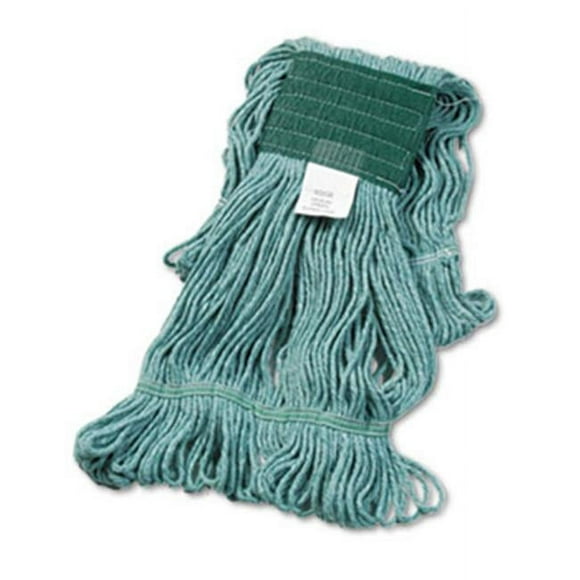 Unisan 502GNEA Super Loop Wet Mop Head- Cotton/Synthetic- Medium Size- Green