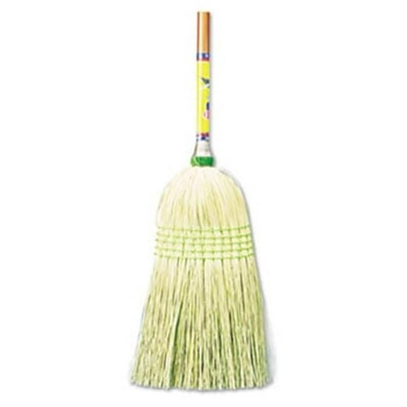 Unisan 926CEA Parlor Broom- Corn Fiber Bristles- 42'' Wood Handle- Natural