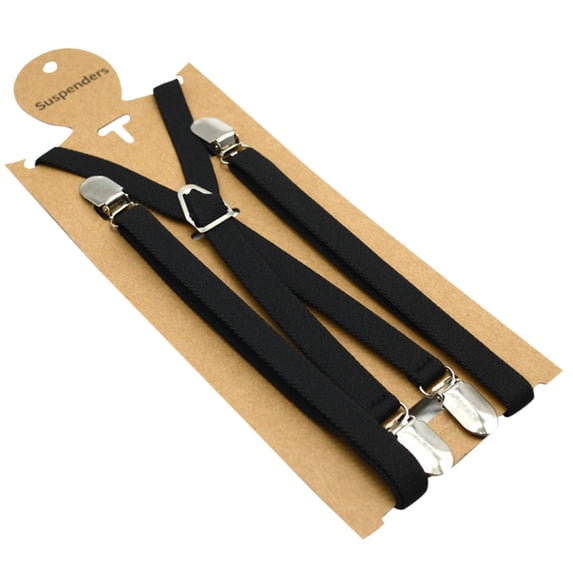 Unisex 0.6 Inch Wide Suspenders - Heavy Duty Elastic XBack Braces with Strong Clips - Adjustable for Men Women Big and Tall