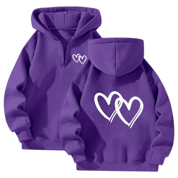 Unisex 1/4 Zip Up Couple Hoodies 2025 Comfy Oversized Sweatshirts Fashion Long Sleeve Casual Lightweight Y2K Hooded Tops (Dark Purple, XXXL)