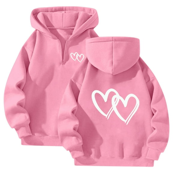 Unisex 1/4 Zip Up Couple Hoodies 2025 Comfy Oversized Sweatshirts Fashion Long Sleeve Casual Lightweight Y2K Hooded Tops (Pink, XL)