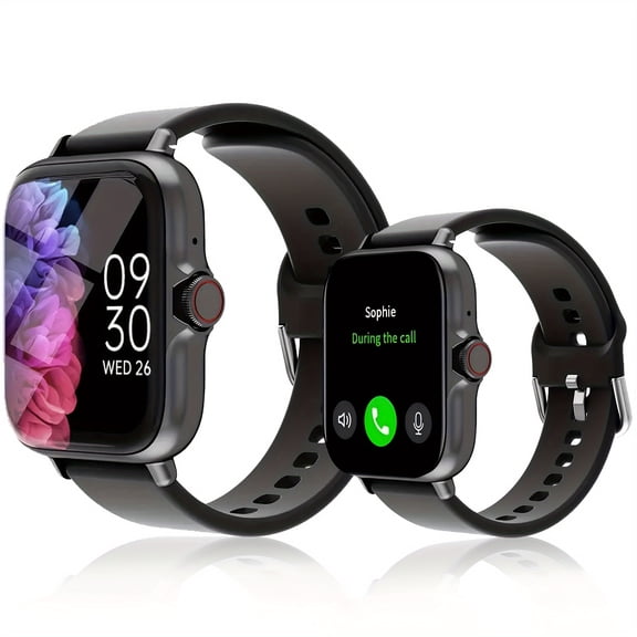 Unisex 1.83'' HD Touch Smartwatch - HD Voice Call, Multi-Sport Modes, Voice Assistant, for iOS & Android, Ideal Holiday Gift