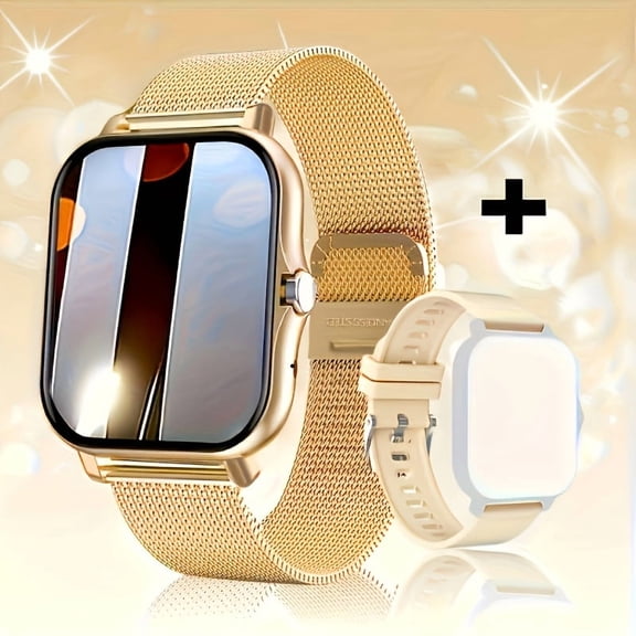 Unisex 1.83" Smart Watch: Full Touch Screen, Wireless Calling, Message Alerts, Music Control & Remote Camera, USB Rechargeable with Steel/Silicone Straps