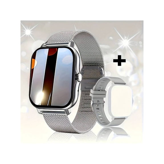 Unisex 1.83" TFT Smart Watch, USB Rechargeable with Wireless Calling & Dual Straps