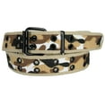 thumbnail image 1 of Unisex 100% Cotton Canvas Belt Double Hole For Men Women Buckle Jean (L 38-40, Camo Beige), 1 of 1