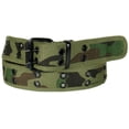 thumbnail image 1 of Unisex 100% Cotton Canvas Belt Double Hole For Men Women Buckle Jean (L 38-40, Camo Green), 1 of 1