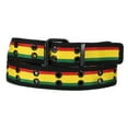 thumbnail image 1 of Unisex 100% Cotton Canvas Belt Double Hole For Men Women Buckle Jean (S, Rasta), 1 of 1