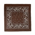 thumbnail image 1 of Unisex 100% Cotton Multi-Purpose Bandana Head Wrap Multi-Packs, Brown, 1 Piece, 1 of 1
