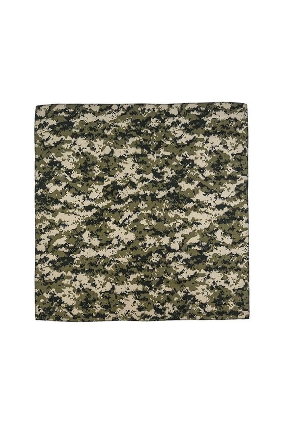 Unisex 100% Cotton Multi-Purpose Bandana Head Wrap Multi-Packs, Digital Camo, 4 Pieces