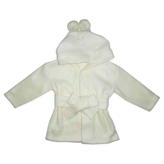 Bambini Boy/Girl Fleece Robe With Hoodie Yellow, Newborn