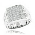 thumbnail image 1 of Unisex 14K Pave Set Natural 0.9 Ctw Diamond Ring For Him And Her (White Gold Size 11.5), 1 of 3