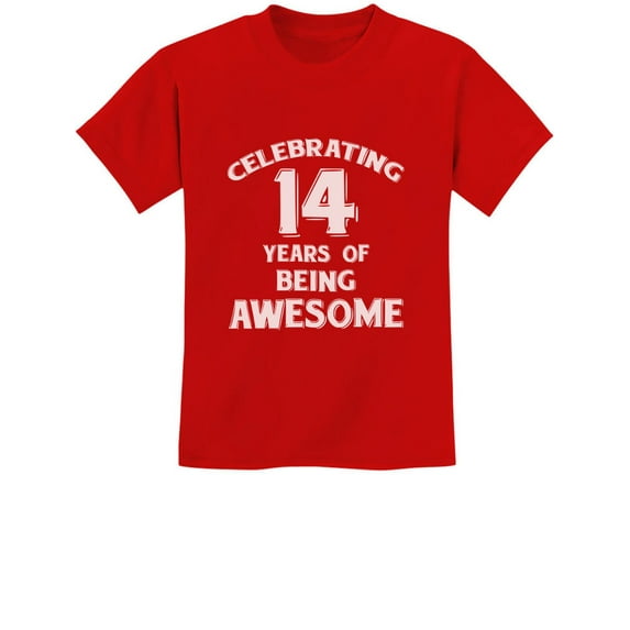 Unisex 14th Birthday Tstars T-Shirt - Celebrate 14 Years of Being Awesome! Perfect Gift for Youth - Fun Birthday Party Wear for Teens - Unique Print for Your Fourteen-Year-Old Son or Daughter