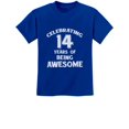 thumbnail image 1 of Unisex 14th Birthday Tstars T-Shirt - Celebrate 14 Years of Being Awesome! Perfect Gift for Youth - Fun Birthday Party Wear for Teens - Unique Print for Your Fourteen-Year-Old Son or Daughter, 1 of 6