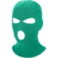 thumbnail image 1 of Unisex 3-Hole Knitted Ski Mask Full Face Mask Cover Neck Gaiter Winter Balaclava Warm Knit Beanie for Outdoor Sports (Green), 1 of 6