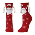 thumbnail image 1 of Unisex 3D Cute Socks Magnetic Holding Hand Holiday Socks Gift Stockings for Lover, Family, Friends Red Free Size, 1 of 6