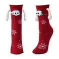 thumbnail image 1 of Unisex 3D Cute Socks Magnetic Holding Hand Holiday Socks Gift Stockings for Lover, Family, Friends Red Free Size, 1 of 5