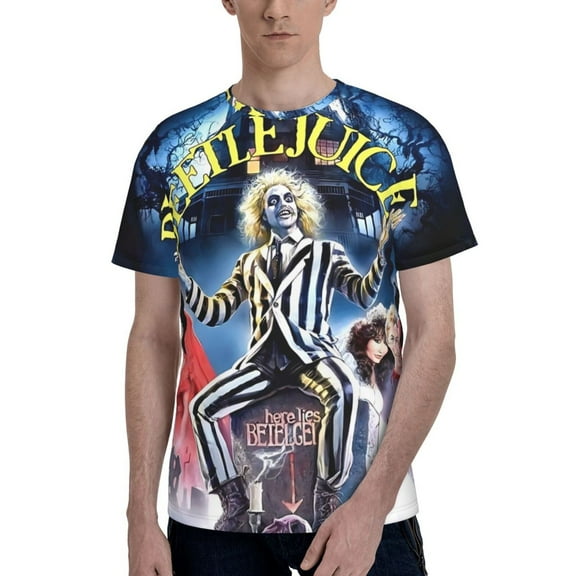Unisex 3D Print Beetlejuice T Shirts Graphic Design Casual Summer Short Sleeve Fashion Tees Shirt for Men Women