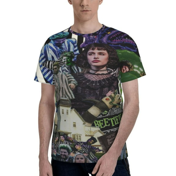 Unisex 3D Print Beetlejuice T Shirts Graphic Design Casual Summer Short Sleeve Fashion Tees Shirt for Men Women