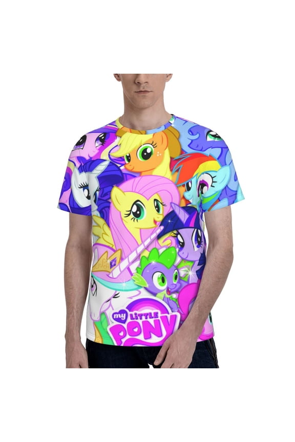 Unisex 3D Print My Lit-tle Pony T Shirts Graphic Design Casual Summer Short Sleeve Fashion Tees Shirt for Men Women