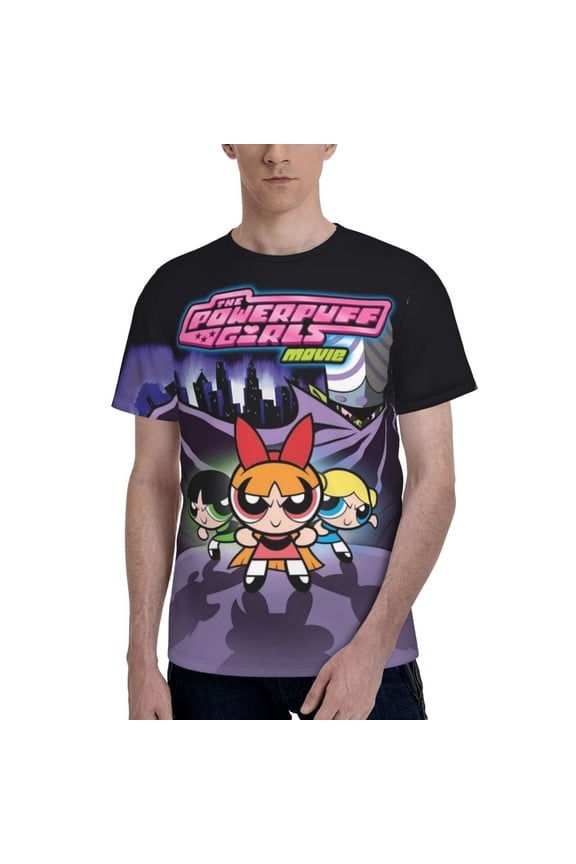 Unisex 3D Print Powerpuff Gir T Shirts Graphic Design Casual Summer Short Sleeve Fashion Tees Shirt for Men Women