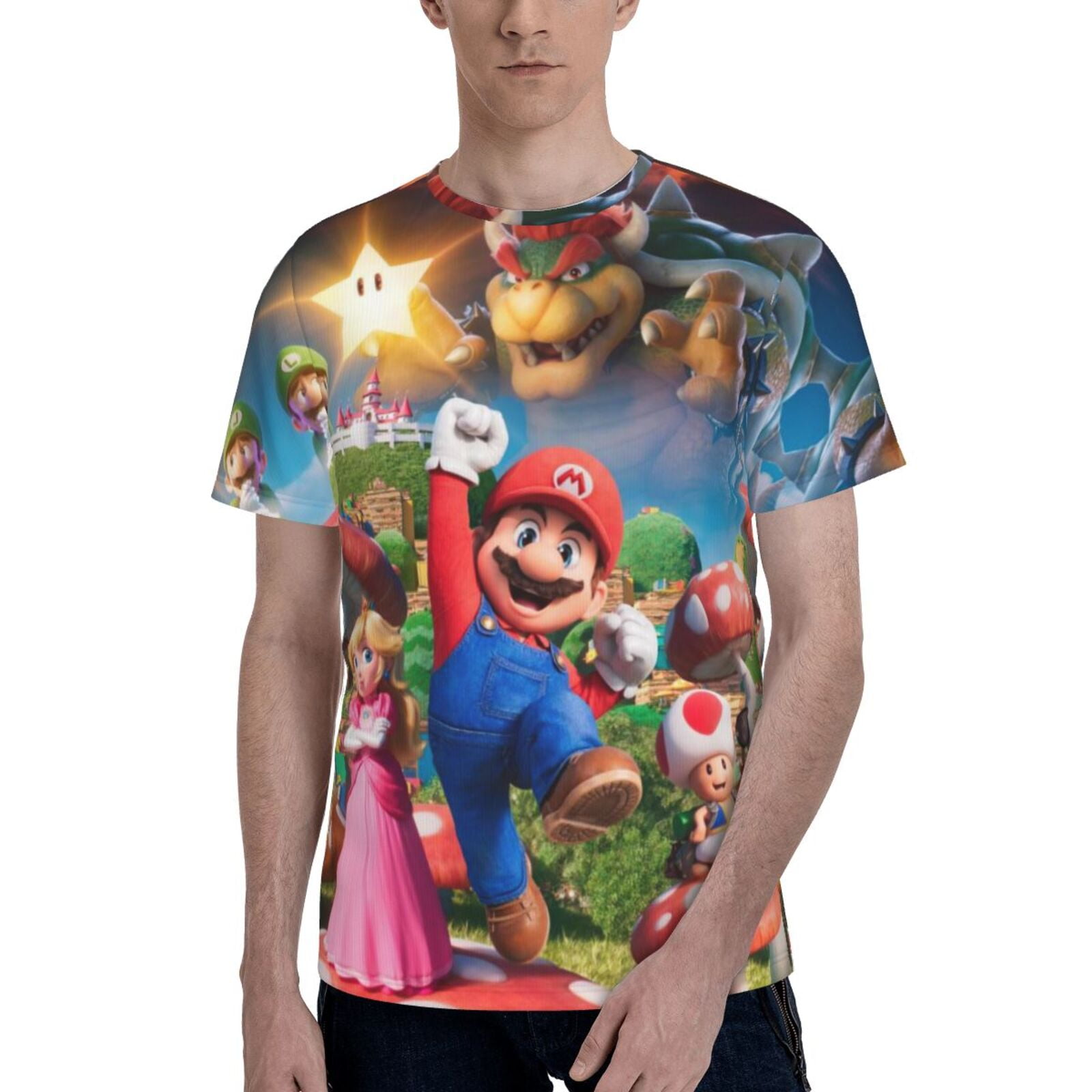 Unisex 3D Print Super Mario T-Shirts Funny Graphic Game Tee Shirt ...