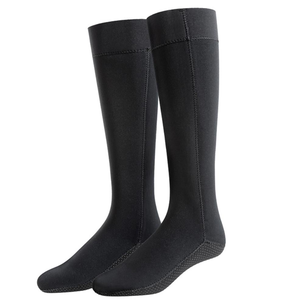 Unisex 3mm Neoprene Socks - Long, Thick, Water Resistant Diving Socks with Thermal Protection and Anti-Slip Design for Diving, Swimming, Snorkeling