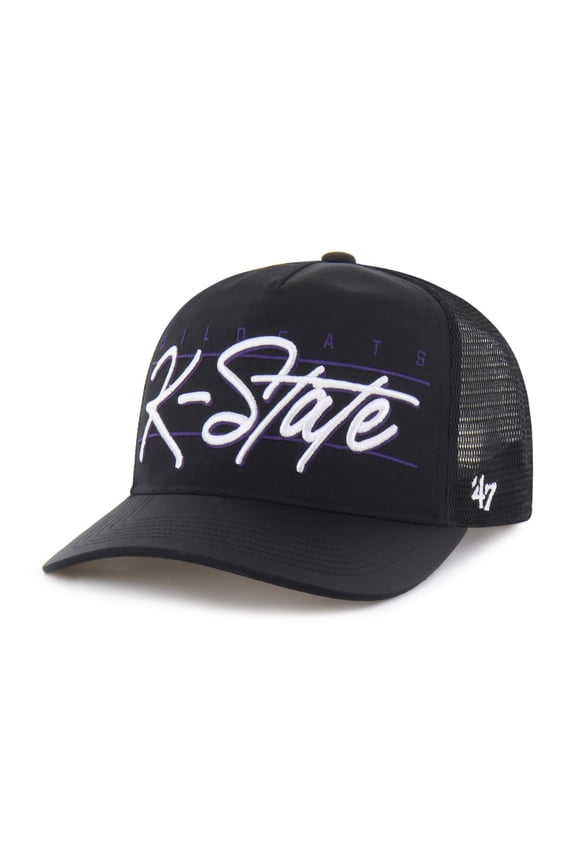 Unisex '47 Black Kansas State Wildcats brrr- Condor Mesh Hitch Adjustable Hat