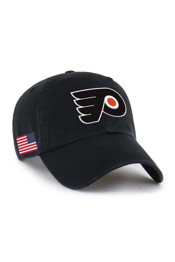 Unisex '47 Black Philadelphia Flyers Heritage Flag Clean Up Adjustable Hat
